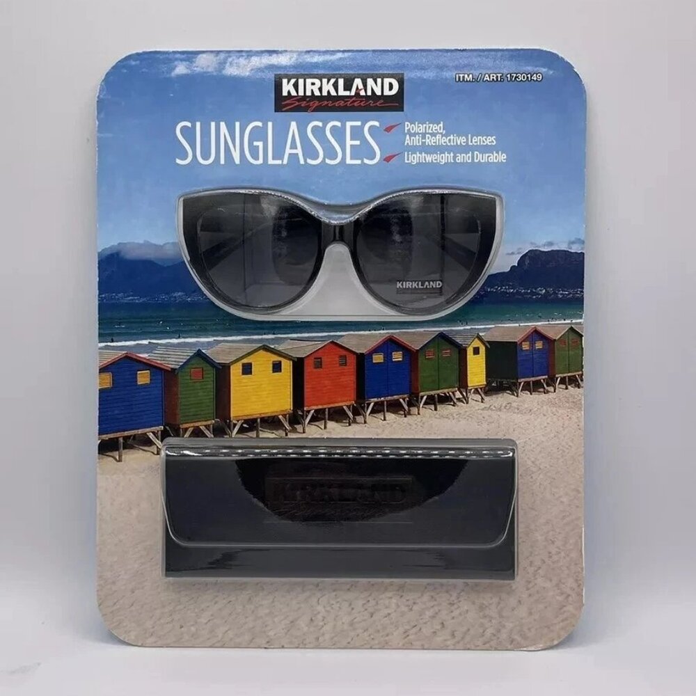 Kirkland Costco Signature KS17 M49 Black Smoke Crystl Grey Polarized Sunglasses